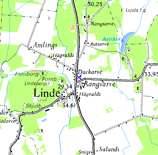 Karta &ouml;ver Linde